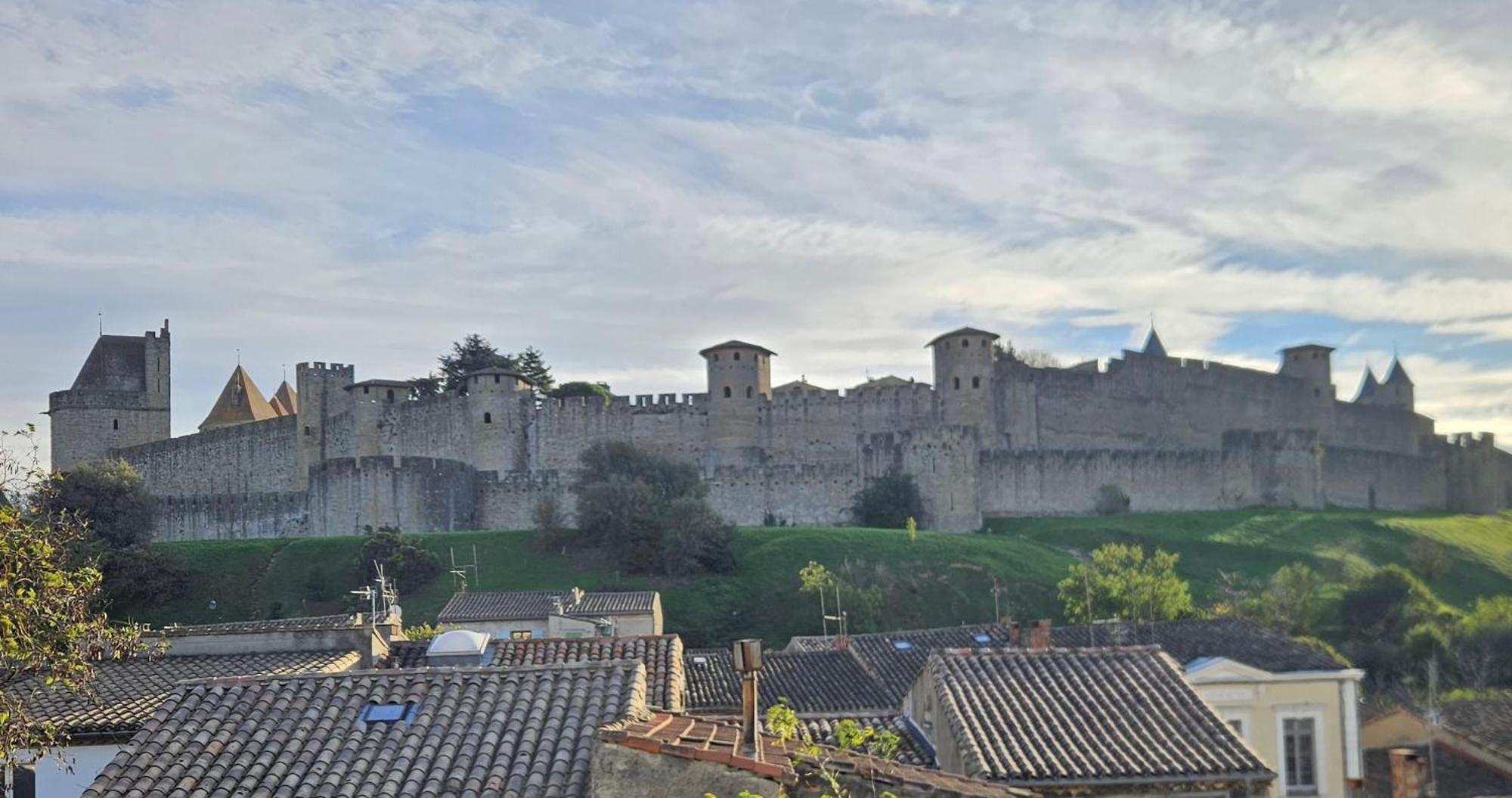 Vue Cite Medievale Castel View Carcassonne Ngoại thất bức ảnh