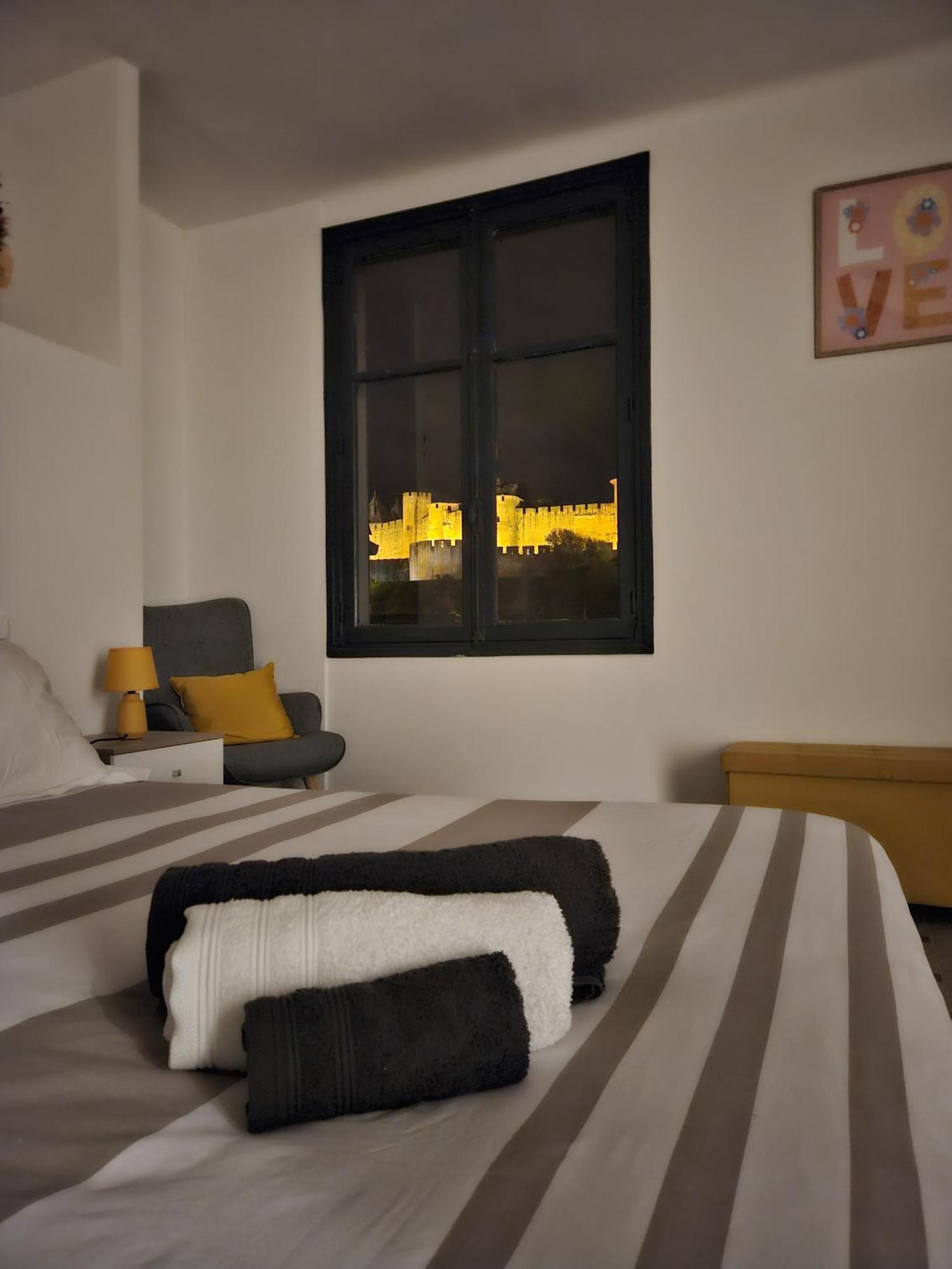 Vue Cite Medievale Castel View Carcassonne Ngoại thất bức ảnh