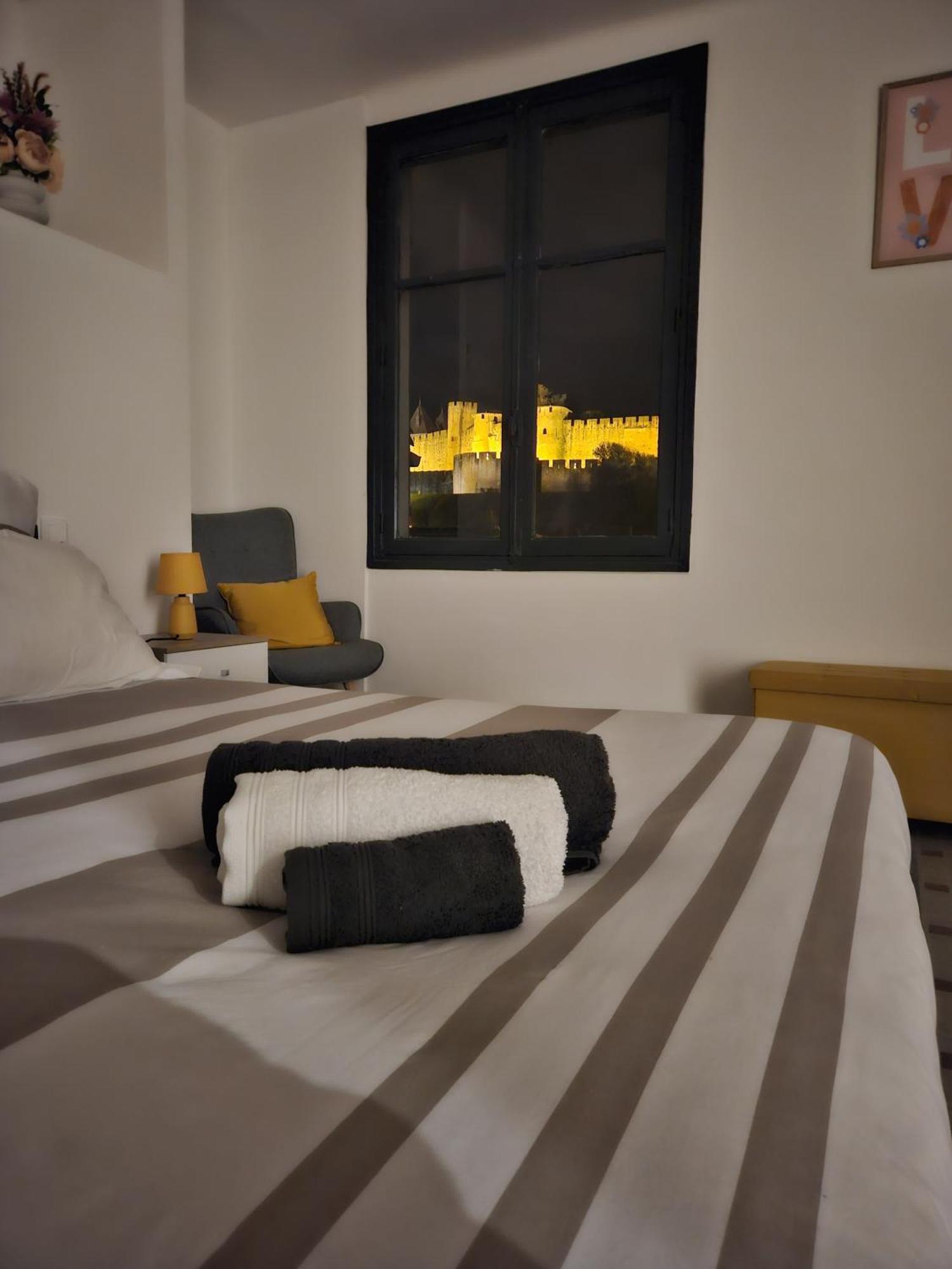 Vue Cite Medievale Castel View Carcassonne Ngoại thất bức ảnh