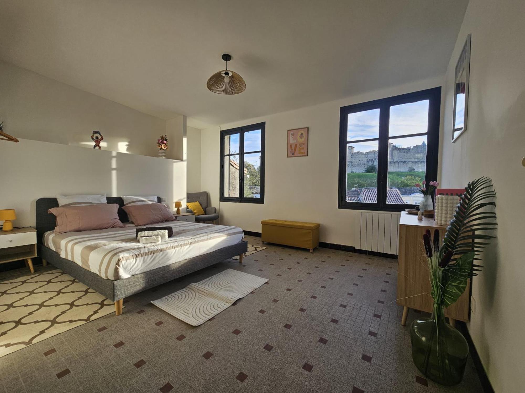 Vue Cite Medievale Castel View Carcassonne Ngoại thất bức ảnh