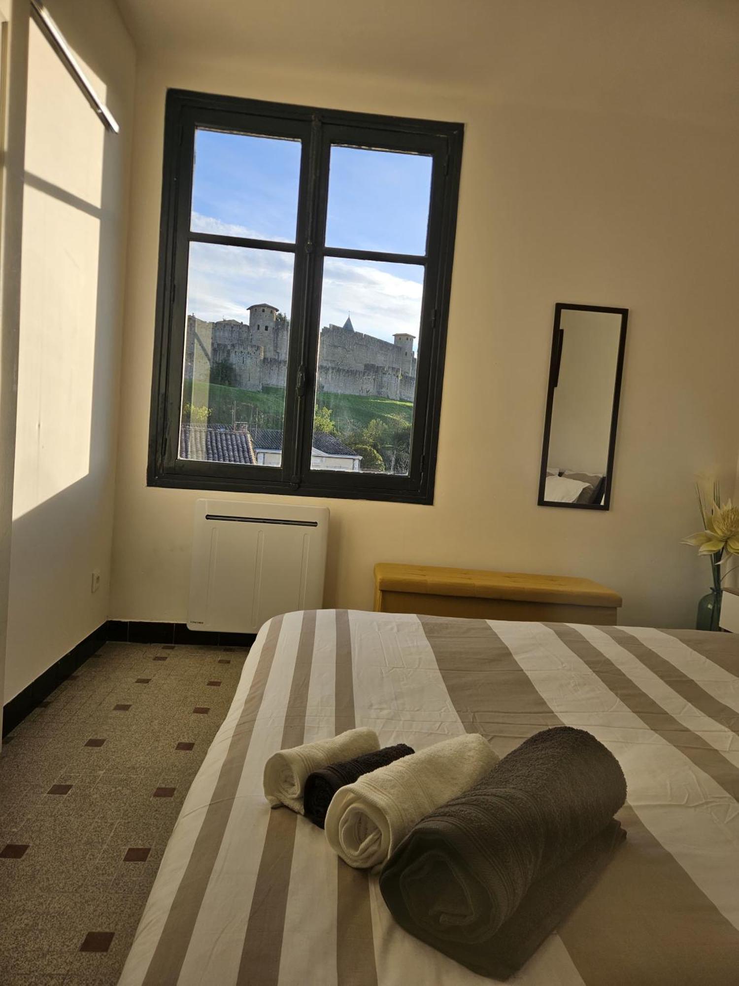 Vue Cite Medievale Castel View Carcassonne Ngoại thất bức ảnh