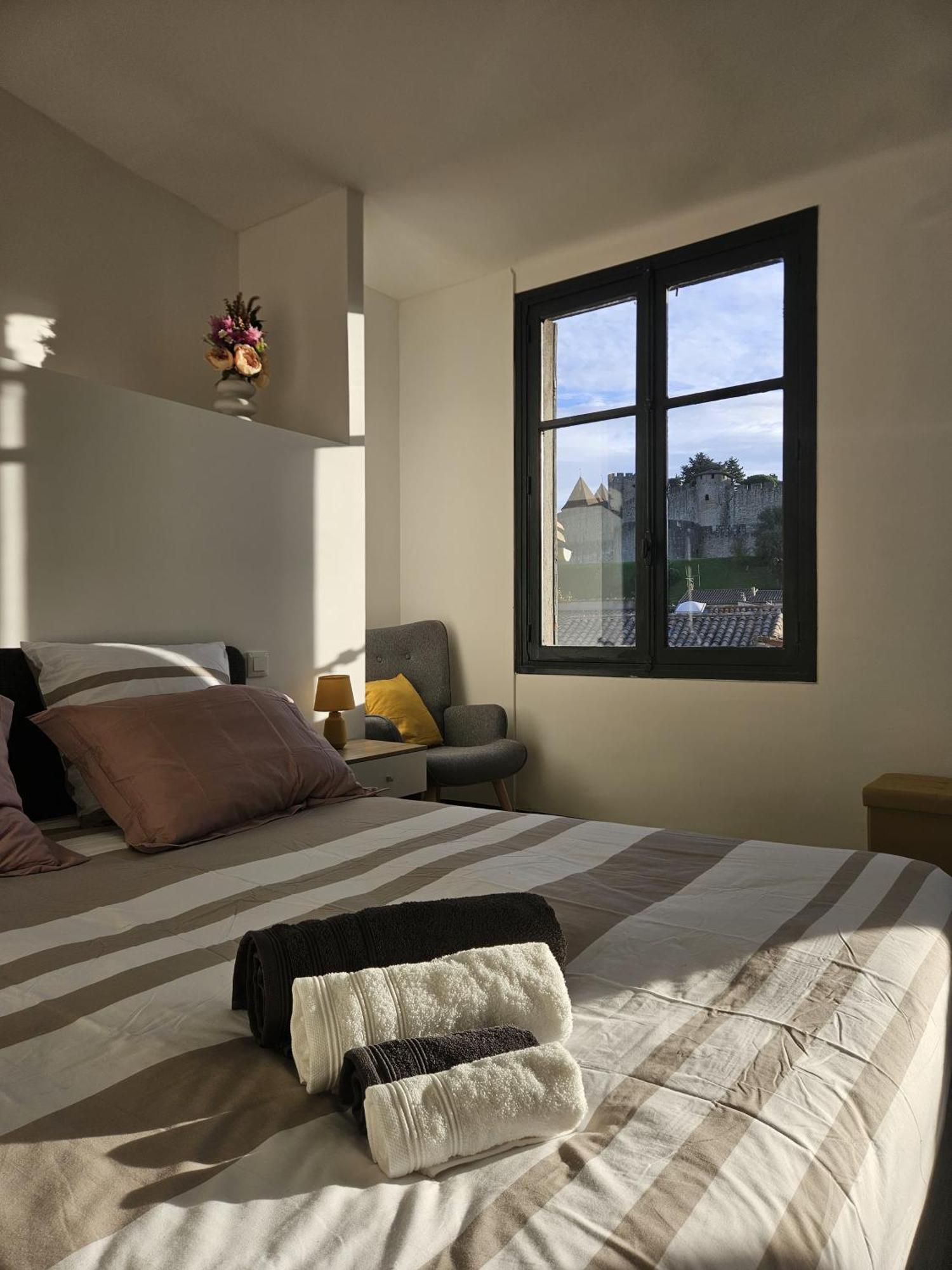 Vue Cite Medievale Castel View Carcassonne Ngoại thất bức ảnh